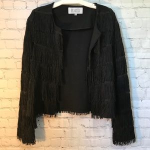BB Dakota black fringe jacket. Women’s size M.